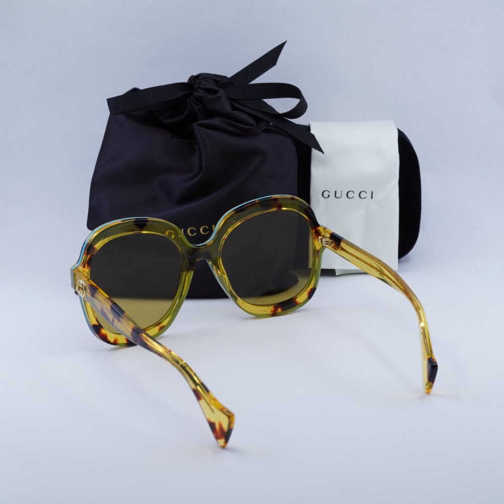 Gucci GG1240S 003 Round Sunglasses - Havana - Picture 10 of 10